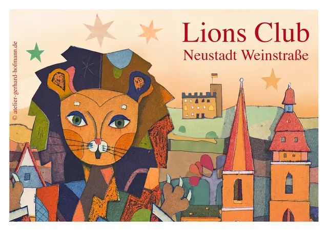 Gerhard Hofmanns Geschenkkarte von 2023 für den Lions Club Neustadt Weinstraße | Foto: Gerhard Hofmann