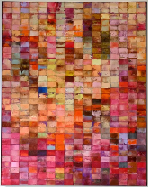 Fahar Al-Salih: When Roses Unite, 2026, Mosaik: Acryl, Harz auf Topfreiniger
