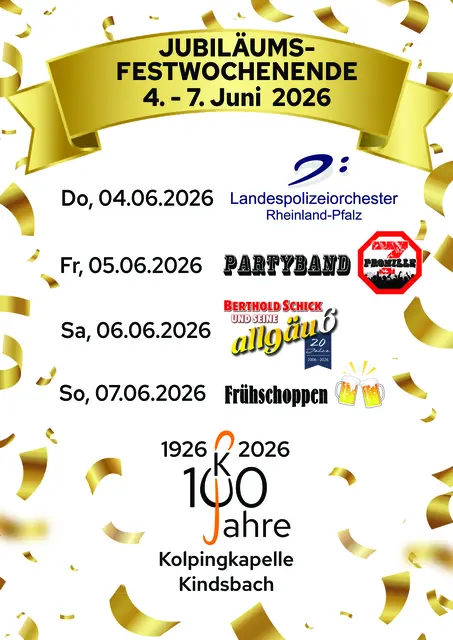 Plakat Festwochenende | Foto: Kolpingkapelle Kindsbach