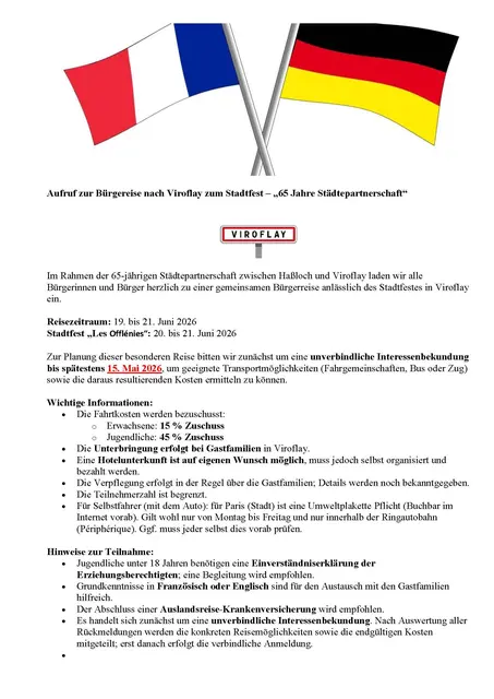 Bürgerreise 2026 - Ausschreibung Seite 1 | Foto: Jürgen Vogt