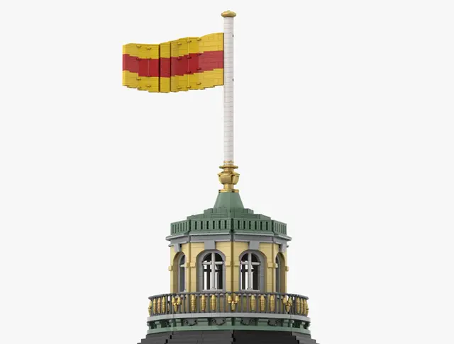 Ab dem 8. Mai 2026 präsentiert das Museum beim Markt ein außergewöhnliches Ausstellungsprojekt: ein detailreiches Modell des Karlsruher Schlosses aus rund 200.000 Klemmbausteinen. | Foto: Badisches Landesmuseum