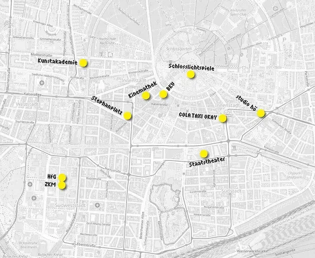 Ausschnitt von der CULT-Karte für Karlsruhe | Foto: Kulturamt, Stadt Karlsruhe