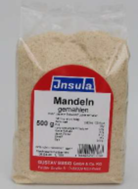 Gemahlene Mandeln werden wegen nachgewiesener Aflatoxine zurückgerufen. | Foto: © Firma INSULA Gewürze-BackzutatenGustav Essig GmbH & Co. KG