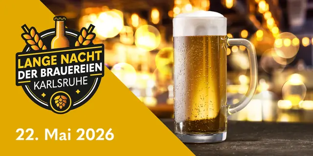 „1 Abend. 6 Brauereien. Und jede Menge Bierkultur.“ Das erwartet die Besucherinnen und Besucher bei der Langen Nacht der Brauereien am 22. Mai 2026 in Karlsruhe. | Foto: KTG Karlsruhe Tourismus GmbH