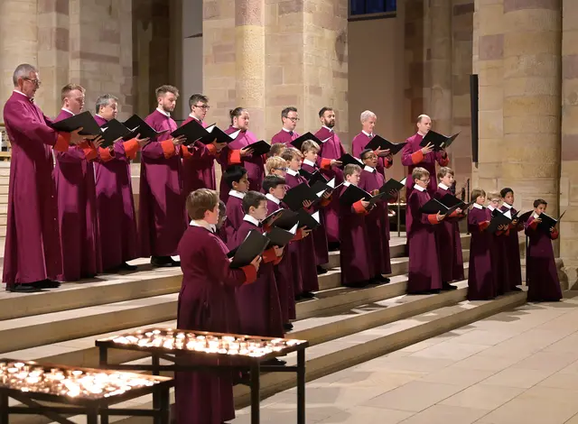Der Westminster Cathedral Choir bei seinem Auftritt im Dom im Jahr 2022  | Foto: Dommusik Speyer/Klaus Landry