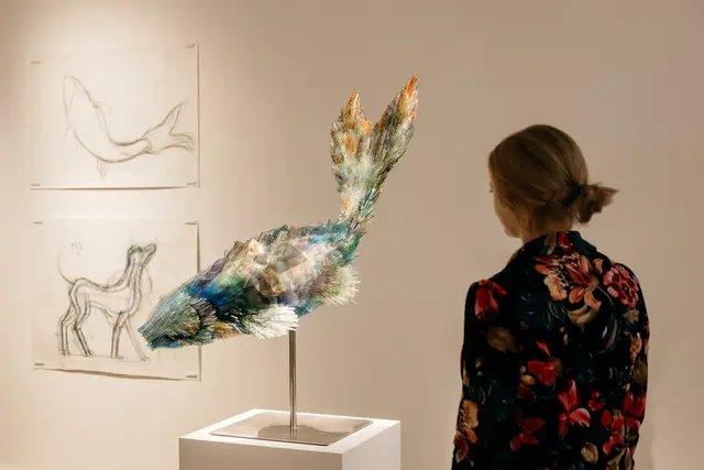Blick in die Ausstellung „Marta Klonowska: Glasmenagerie | Foto: rem/Maria Schumann