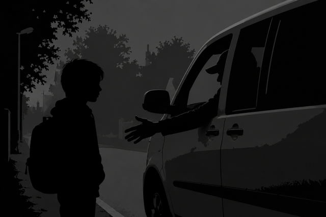 Im Raum Germersheim wurde der Polizei ein Kinderansprecher gemeldet | Foto: Grafik erstellt mit KI