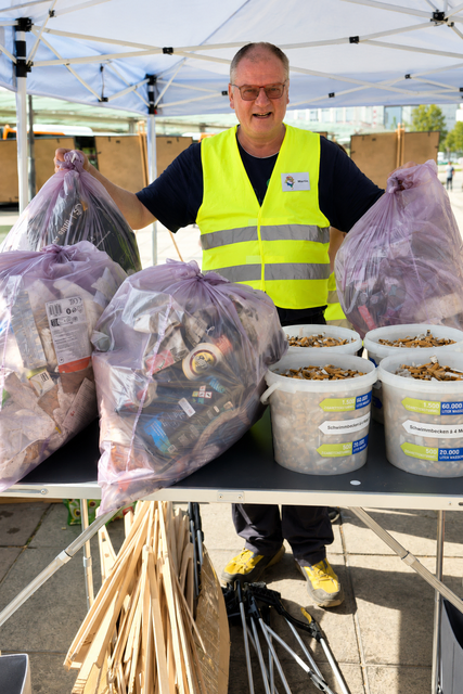 Die Stadtfüchse LU – Süd/Mundenheim zeigten beim Cleanup am Berliner Platz, wie viel wilder Müll und Zigarettenkippen in kurzer Zeit zusammenkommen können. | Foto: Stadtfüchse LU - Süd/Mundenheim