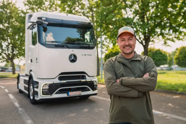 Mit dem eActros 600 in 80 Ladungen um die Welt: Content Creator Tobias Wagner alias „Elektrotrucker“ plant erste Weltumrundung mit einem batterieelektrischen Lkw | Foto: Copyright Daimler Truck AG. Alle Rechte vorbehalten. 