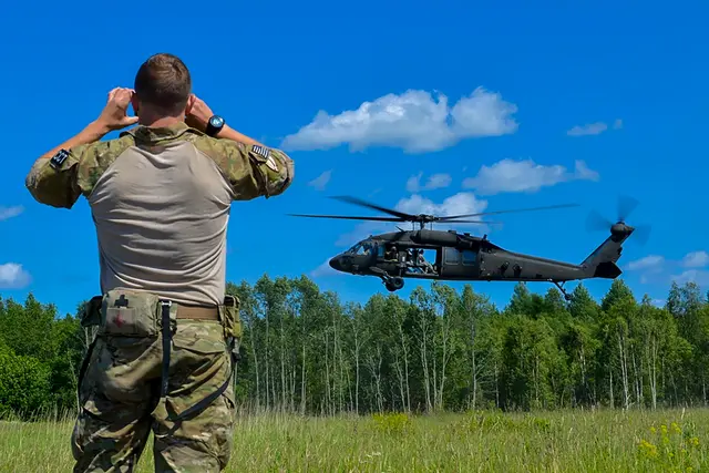 US-Militärhubschrauber bei einer Übung in Estland (Archivbild)