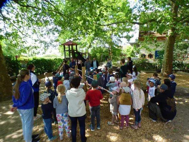 Die Sieben Schwaben erfüllten der Kita einen langersehnten Wunsch. | Foto: Stadt Neustadt