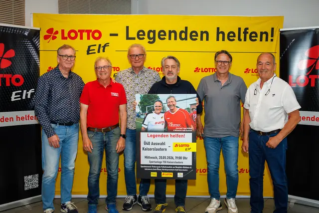 Pressekonferenz für das Benefizspiel der Lotto-Elf auf dem Sportgelände der TSG Kaiserslautern | Foto: Lotto Rheinland-Pfalz GmbH/gratis