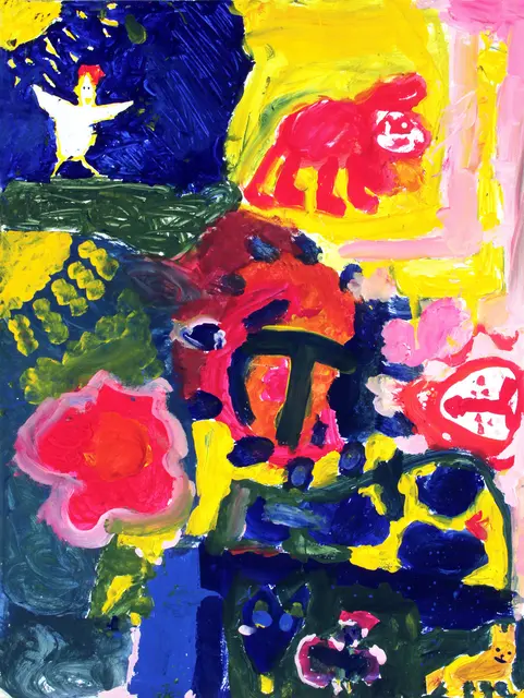 Plakatmotiv: Gemeinschaftsbild der Kinder-Kunstklassen | Foto: Nora Kirschmeier