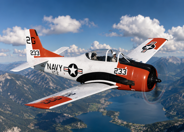 Die Flugzeuge wurden als Kampfkleinflugzeuge und Trainingsflugzeuge genutzt. Heute sind sie als Sportflugzeuge und auf Flugshows zu sehen.  | Foto: Julia Glöckner/KI-unterstützt