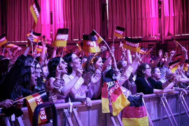 Party pur - beim ESC-Public Viewing 2026 in Karlsruhe (Eurovision Songcontest in Wien) | Foto: Paul Needham