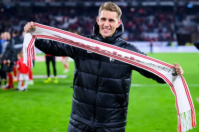 Nils Petersen fiebert als Fan beim Europa-League-Finale der Freiburger mit. (Archivbild) | Foto: Tom Weller/dpa