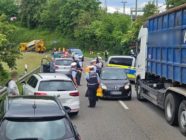 Der Fahrer und die beiden Insassen wurden vorläufig festgenommen. | Foto: Andreas Rosar/dpa