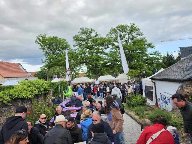 Das Weindorf und der Lavendelgarten waren während des Maifestes beliebte Treffpunkte. | Foto: Eva Bender