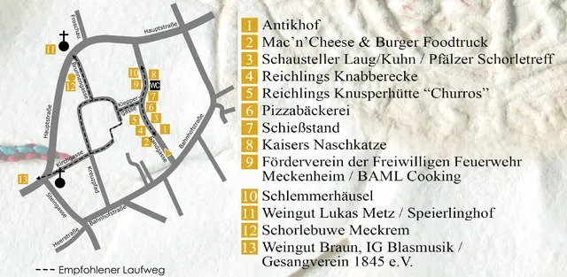 Lageplan Gässelweinkerwe in Meckenheim | Foto: Gemeindeverwaltung Meckenheim