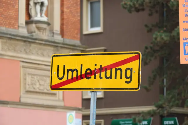 Die Umleitung erfolgt ab Rüssingen über die K69 nach Ottersheim, von dort über die L447 zur L448 nach Biedesheim und umgekehrt | Foto: Heike Schwitalla