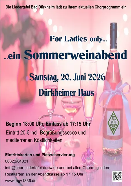 Plakat Sommerweinabend | Foto: MGV Liedertafel 1836