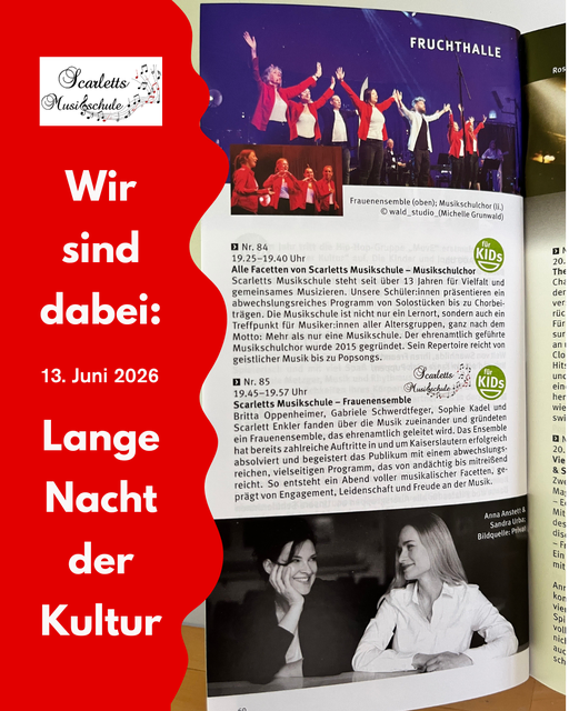 Abbildung des Programmheftes der Langen Nach der Kultur in Kaiserlsautern.