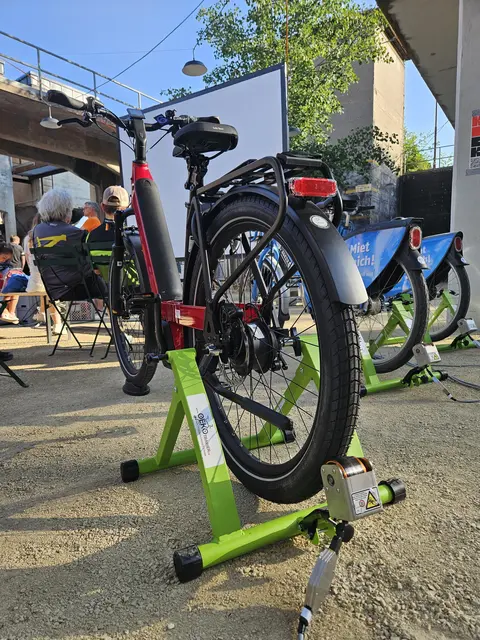 Eines der "Stromlieferanten" für das Fahrradkino | Foto: Stadt KL/gratis