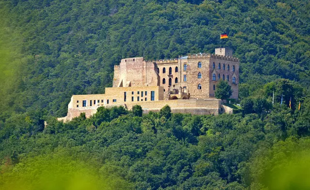 Das Hambacher Schloss über Neustadt an der Weinstraße gilt als eine Wiege der Demokratie. (Archivbild) | Foto: Uwe Anspach/dpa