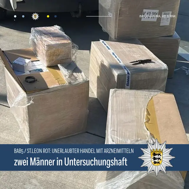 Bei einer Kontrolle auf einem Parkplatz an der A5 nahe dem Walldorfer Kreuz stellte die Polizei 180.000 Tabletten sicher. Zwei Männer wurden festgenommen und sitzen inzwischen in Untersuchungshaft. | Foto: Polizeipräsidium Mannheim