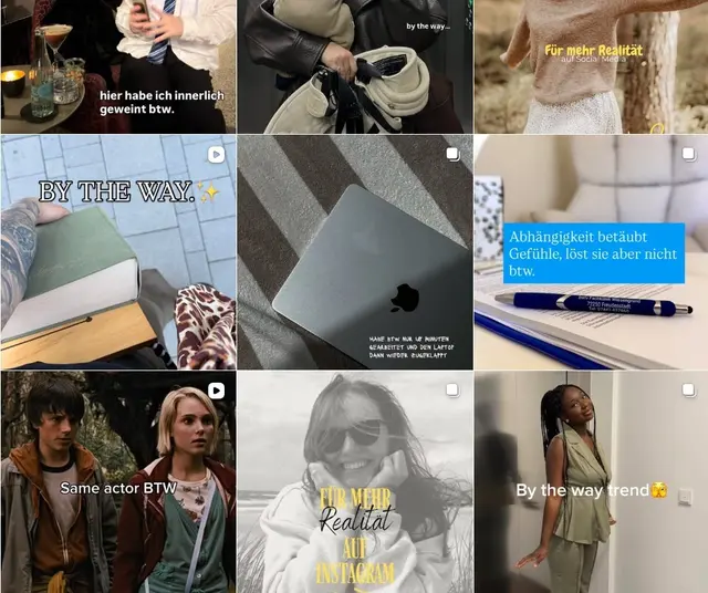 ein Blick auf Instagram beweist: kuriose Fakten aber auch emotionale Bekenntnisse werden mit dem Zusatz btw oder "by the way" (deutsch: übrigens) gekennzeichnet | Foto: Screenshot Heike Schwitalla