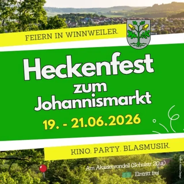 Drei Tage voller Musik, Unterhaltung und gelebter Tradition erwarten die Besucherinnen und Besucher beim Heckenfest 2026 in Winnweiler | Foto: VG Winnweiler