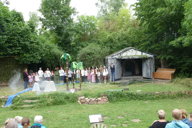 Schlussapplaus auf der Insel Dreizweieins | Foto: H. Feise (2026)