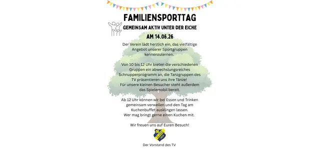 Gemeinsam aktiv - eine Einladung | Foto: TV Kleinniedesheim (2026)
