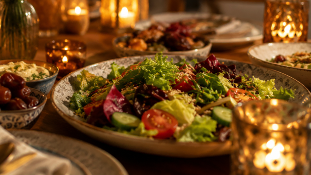Begegnung und Austausch bei gemeinsamem Abendessen | Foto: Mit KI erstellt