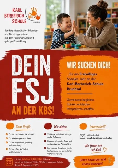 FSJ Stellenanzeige | Foto: KBS Bruchsal