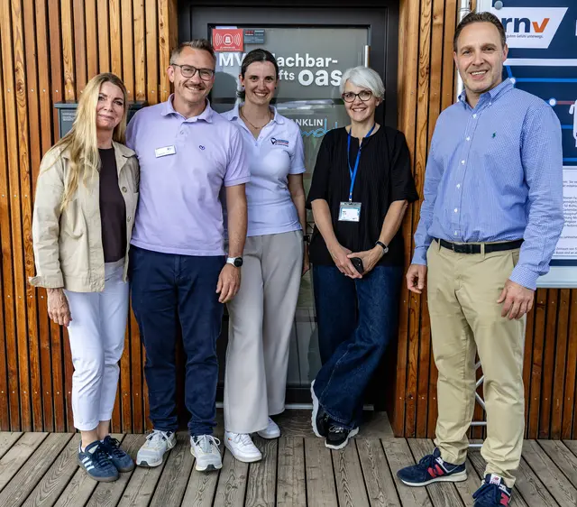 Gabriele Teltz (Franklin Mobil), Jochen Breunig (MVV), Franziska Griebel (VR Bank Rhein-Neckar), Anja Lösch (MWSP), Matthias Grimm (RNV) | Foto: Wolfgang Neuberth
