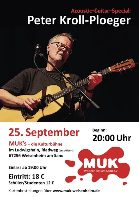 Peter Kroll-Ploeger am 25.09.2026 im MUK's beim MUK | Foto: MUK Weisenheim am Sand e.V.