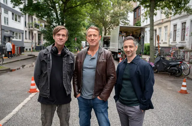 Tatort: „Paranoia“: Der neue Fall um Thorsten Falke und Mario Schmitt entsteht aktuell in Hamburg und läuft voraussichtlich 2027 im Ersten. | Foto: NDR / Das Erste, Foto: Georges Pauly