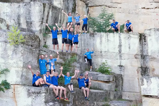 Eine der Laufstrecken führt am Kriemhildenstuhl vorbei. | Foto: Michaela Allbach, Laufclub Bad Dürkheim.