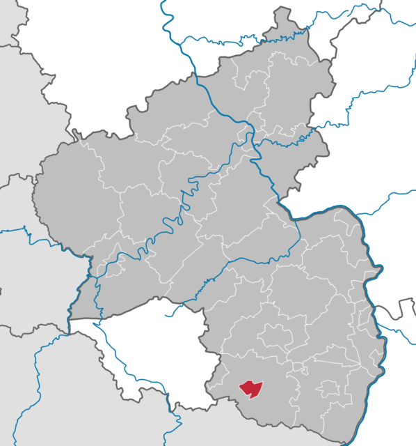 Kennzeichen PS: Kennzeichen aus dem Südwesten von Rheinland-Pfalz: Diese Karte zeigt die Lage der Stadt Pirmasens (rot hervorgehoben). Fahrzeuge hier erhalten das Autokennzeichen Pirmasens (PS) | Foto: TUBS/wikimedia commons