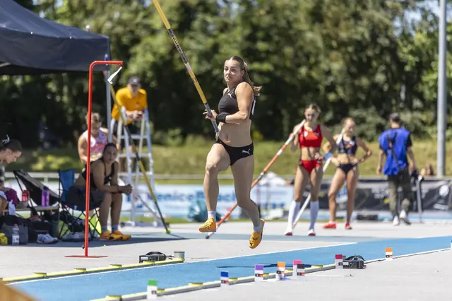 Mira Drißler (MTG Mannheim) glänzte im Stabhochsprung mit neuer persönlicher Bestleistung von übersprungenen 3,95 Metern.
 | Foto: Adler/PIX-Sportfotos