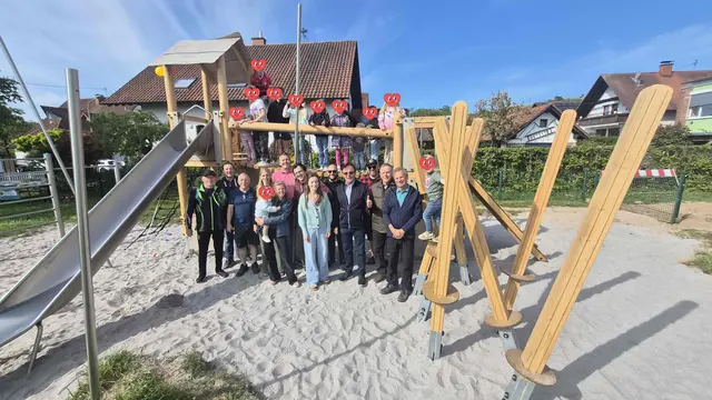 Das neue Mehrfunktionsspielgerät erweitert den Spielplatz in Gleiszellen-Gleishorbach und bietet Kindern von 2 bis 12 Jahren vielfältige Spielmöglichkeiten. | Foto: Verbandsgemeindeverwaltung Bad Bergzabern
