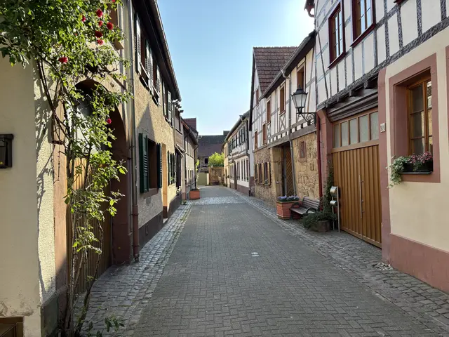 Sommerurlaub daheim: Versteckter Schatz in Bad Bergzabern. Das Altstadtflair in der Neugasse beschert Urlaubsmomente pur nach einem Eis im Kurpark - alleine ebenso wie mit Freunden, ein Traum. (Symbolfoto) | Foto: Thorsten Kornmann
