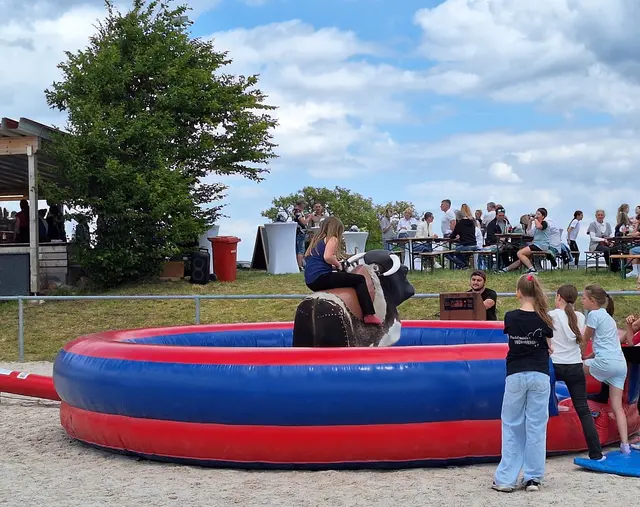 Bullriding auf dem Dressurplatz | Foto: Carolin Gross