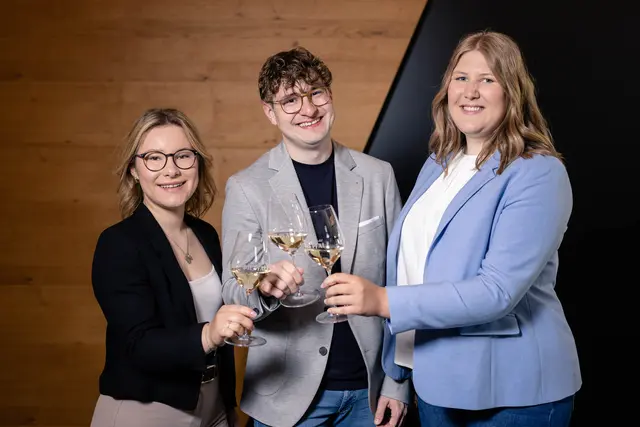 Emely Mugler, Johannes Keller und Sandra Krebs (v.l.n.r.) bilden das #teampfalz für die Wahl 2026. | Foto: BK Productions