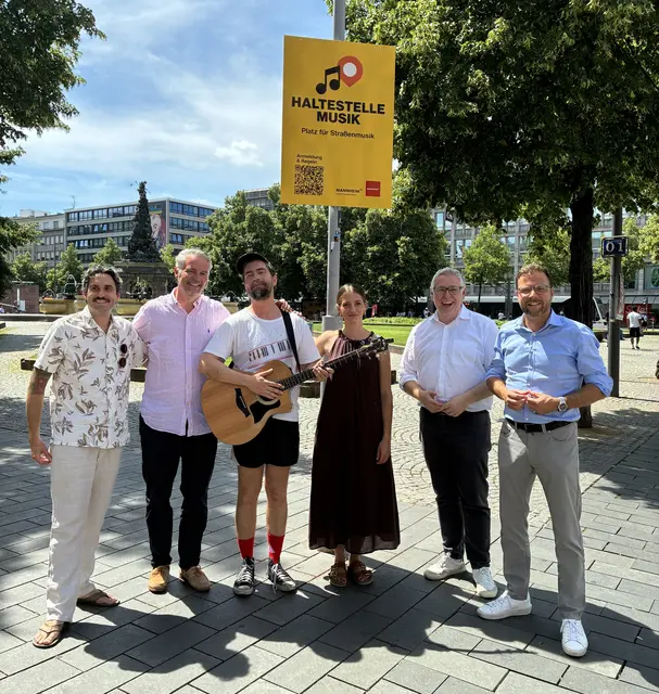 Straßenmusik in der Fußgängerzone: Mannheim testet neue Regeln mit Anmeldung per QR-Code. | Foto: Stadt Mannheim