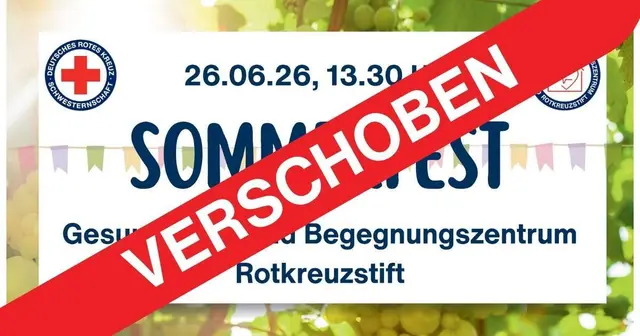 Hitzebedingt muss das Sommerfest am 26.06. leider verschoben werden. | Foto: DRK Schwesternschaft Rheinpfalz-Saar e.V.