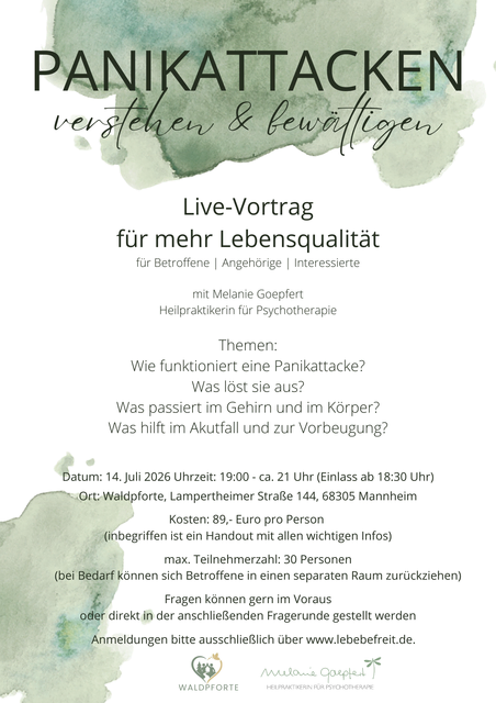 Flyer Vortrag Panikattacken | Foto: Melanie Goepfert