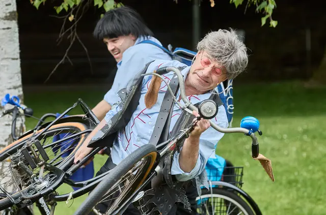 Das Pfalztheater zeigt am 4. Juli eine Zusatzvorstellung von „Don Quijote“ im Rasentheater der Gartenschau Kaiserslautern. Es spielen Hartmut Neuber und Dennis Bodenbinder | Foto: Thomas Brenner/gratis