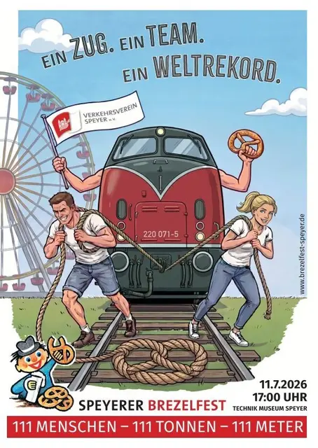 Wer ein Souvenir vom Brezelfest sucht, kann die limitierte Postkarte kostenlos abholen. | Foto: Sparkasse Vorderpfalz